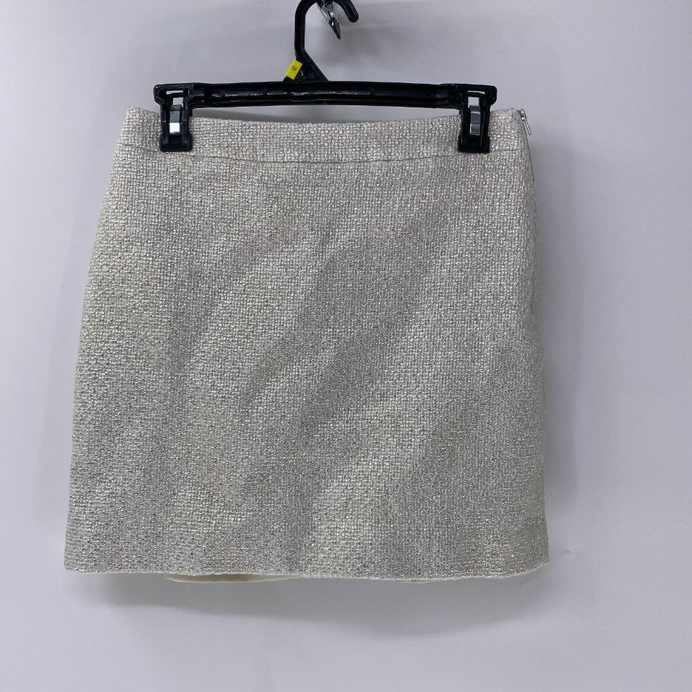 Banana Republic coated shine metallic mini skirt 2